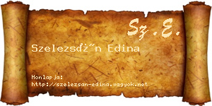 Szelezsán Edina névjegykártya