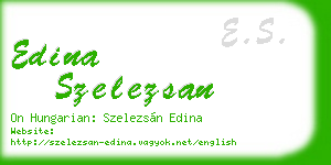 edina szelezsan business card